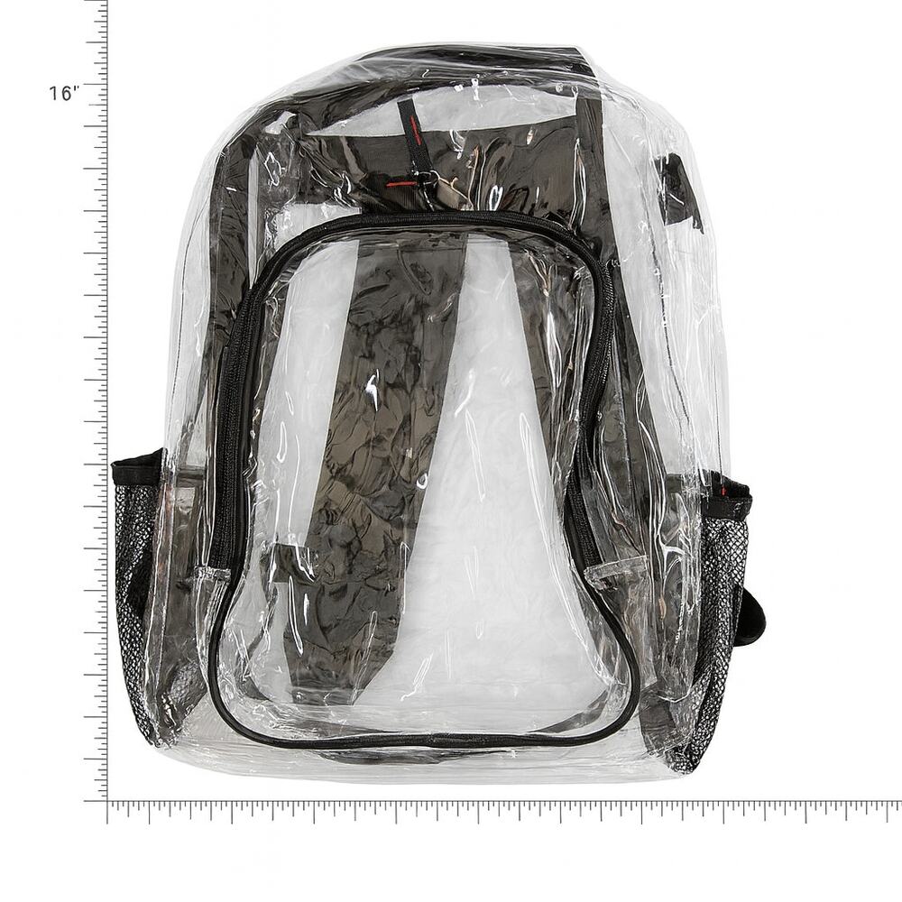 Clear Stadium Backpack Transparent PVC Bag Event Approved - Picture 2 of 10